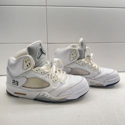 Nike Air Jordan 5 Retro 'Metallic White' 2015 size men’s 9