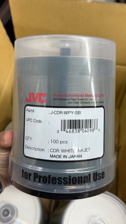 JVC Taiyo Yuden Professional CD-R – Made in Japan – 100 Pack
