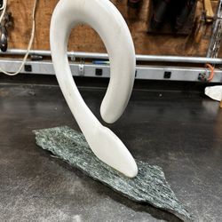 Truly One Of A Kind “Open Loop” Marble and Granite Sculpture by Ron A Gallus