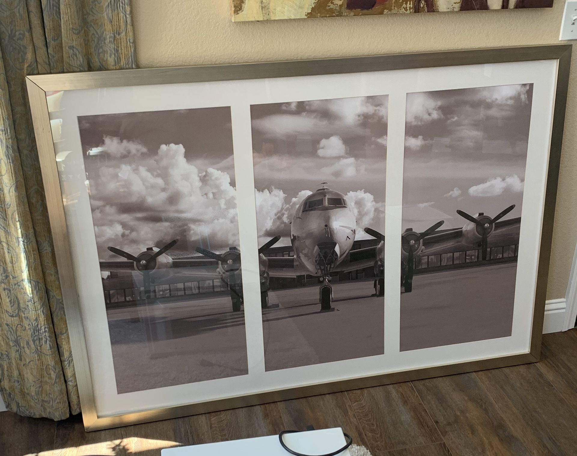 Framed Airplane Photo Art