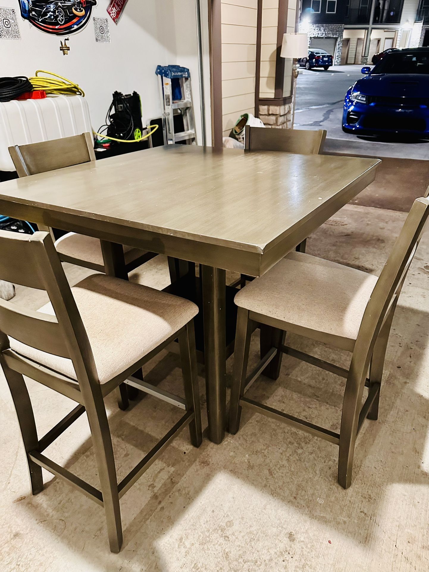 Counter Height Dining Table w/ 4 Chairs
