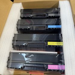 4 Pack 206A Toner Cartridge (with Chip) Compatible with HP 206A 206X for Color Laserjet Pro MFP M283fdw M283cdw M283fdn M282nw Pro M255dw M255nw M283 