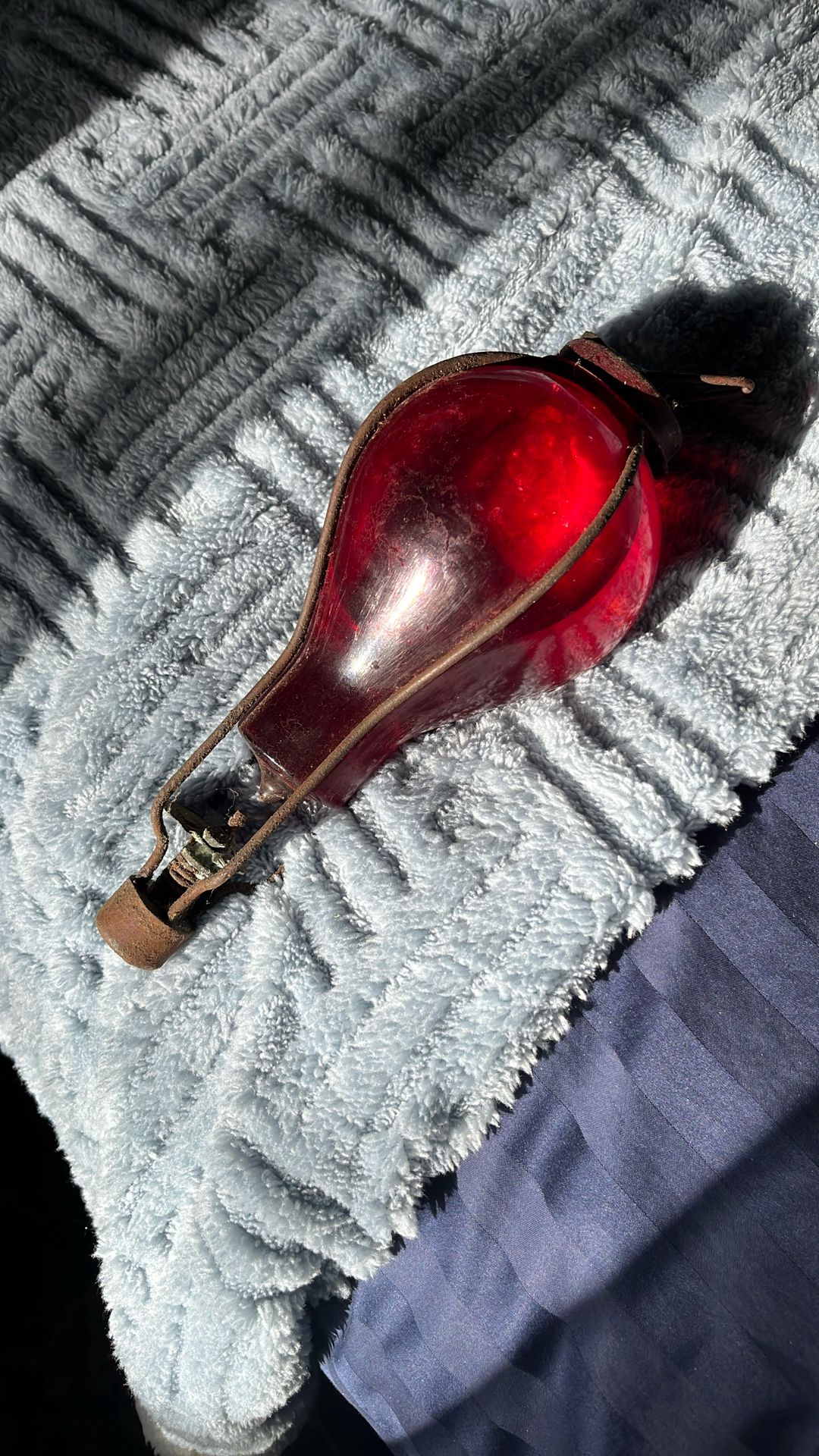 Antique GLASS FIRE GRENADE”RED”