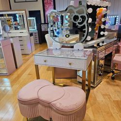 Hello Kitty Vanity Set Mirror, Table And Stool 