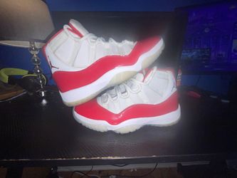 Jorden’s 11 cherry reds size 12