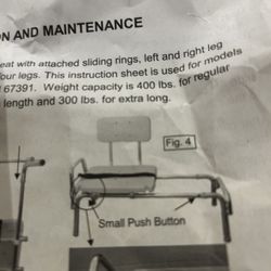 Eagle Health Snap And Save Sliding Transfer Bench / Tub Bench With Backrest 