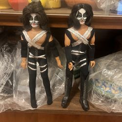 2 1977 Peter Chris KISS Mego Dolls Sold Seperately @Diff $$