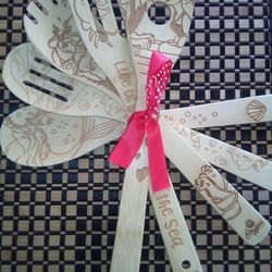 Little mermaid cooking spoons