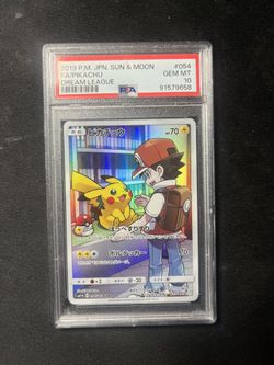 2019 Pokemon Japanese Sun & Moon Dream League 054 Full Art/pikachu PSA 10