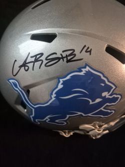 Detroit Lions Riddell Replica Helmet Autograph