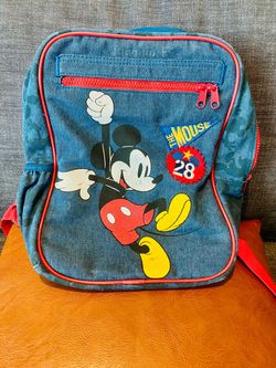 Disney Mickey Mouse Denim Kids Backpack