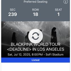 BLACKPINK 7/12 SEC239 Aisle Seats Under Face Value
