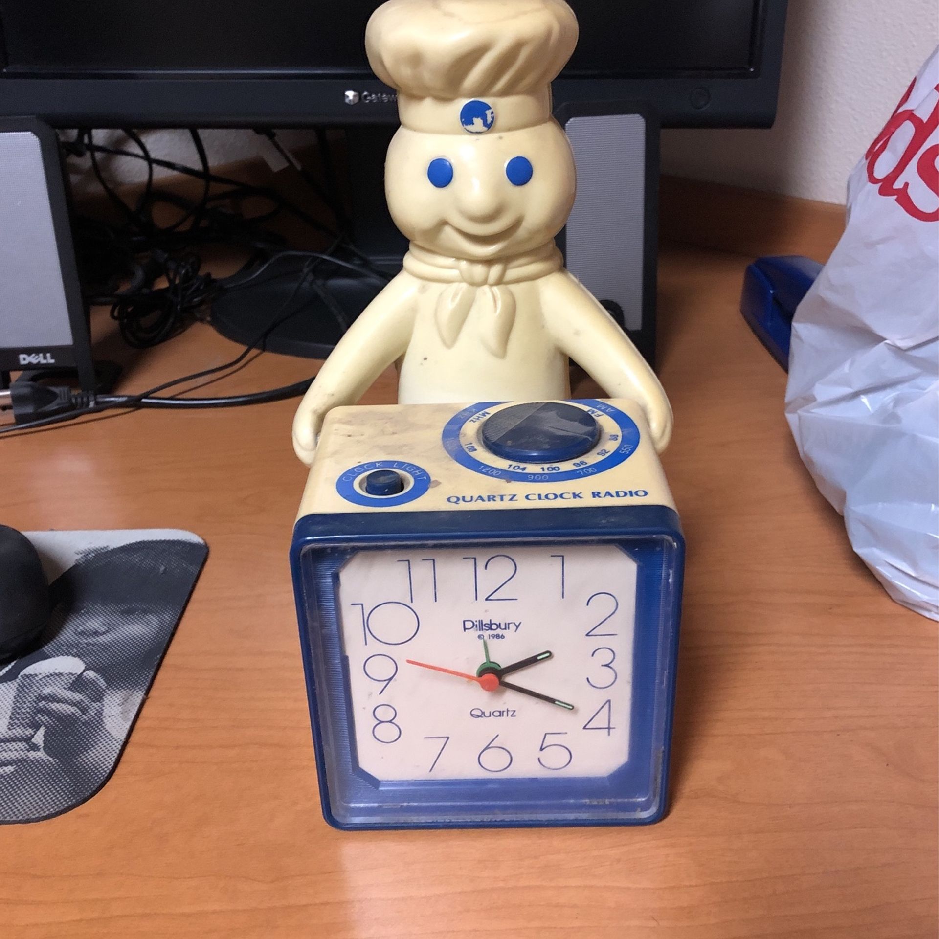 Antique Pillsbury Doughboy Clock Radio