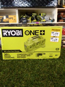 Ryobi 18V ONE+ 6-Port Fast Charger