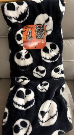 New Disney The Nightmare Before Christmas Jack Skellington faux rabbit fur throw blanket