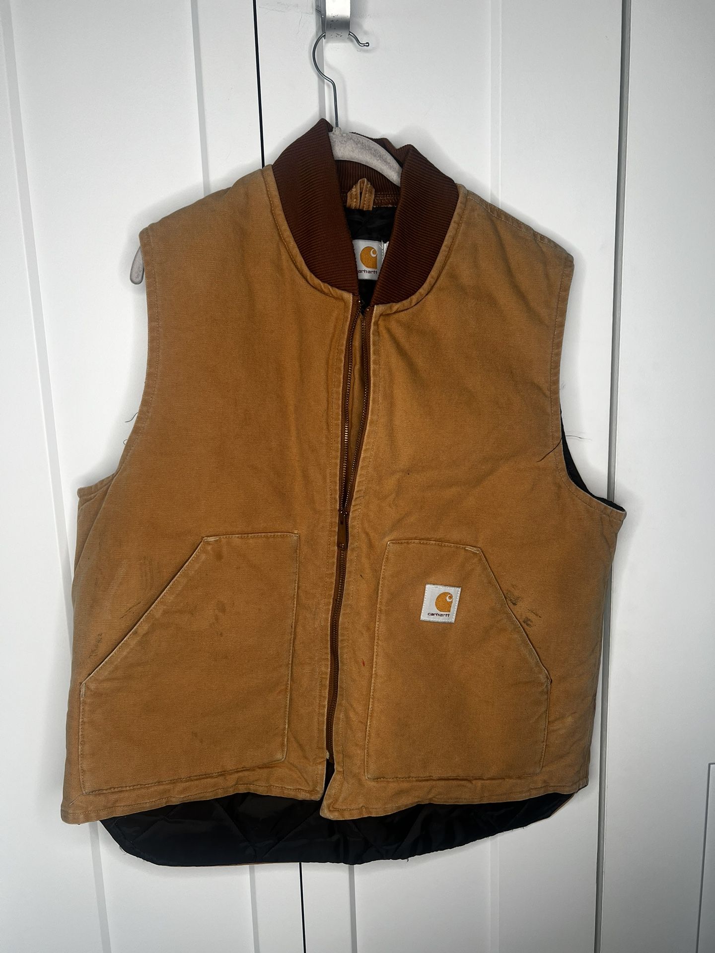 Vintage Carhartt Quilted Canvas Vest XL 