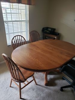 Dinning Table With 4 Wooden Chairs
