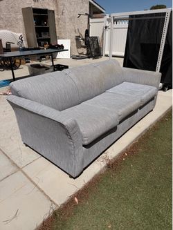 Gray Fabric Sofa - With Pull Out Bed