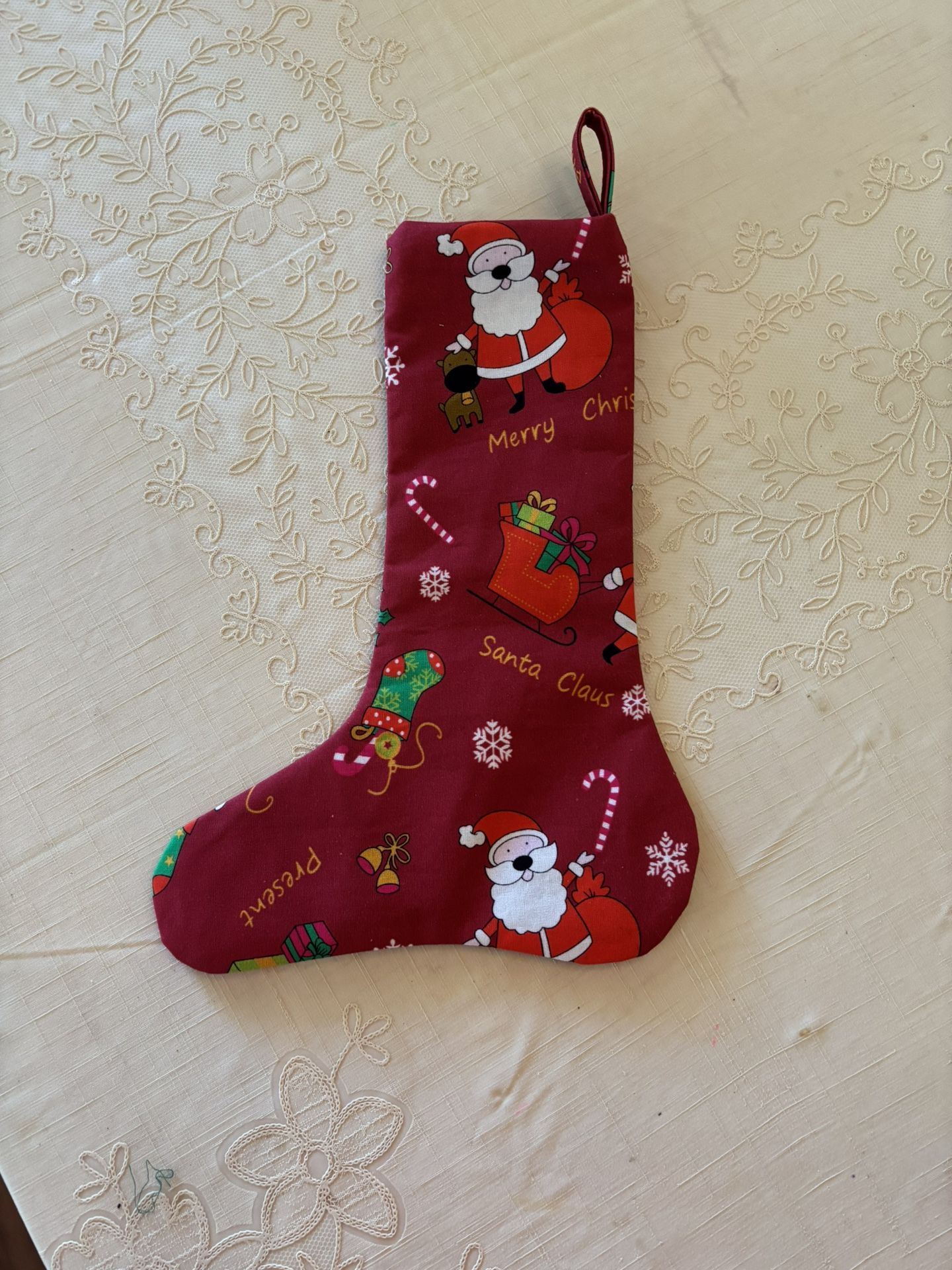 Christmas Stocking - Red - 11” x 4”
