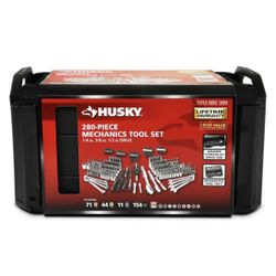 BRAND NEW IN BOX BRAND NEW IN BOX Husky 280-Piece SAE/Metric Mechanics Tool Set with Tool Box