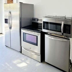 Fridge stove dishwasher and microwave
