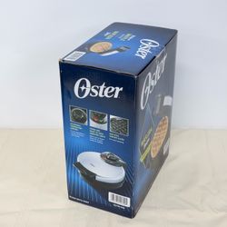 New Oster Belgian Waffle Maker Adjustable Temperature Nonstick Stainless Steel