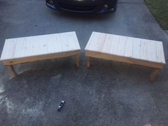 Custom made benches and coffee tables