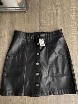 Black Leather Skirt 