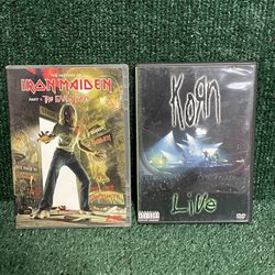 Iron Maiden The Early Days , Korn Live DVD Lot Of 2 Fast Shipping!!