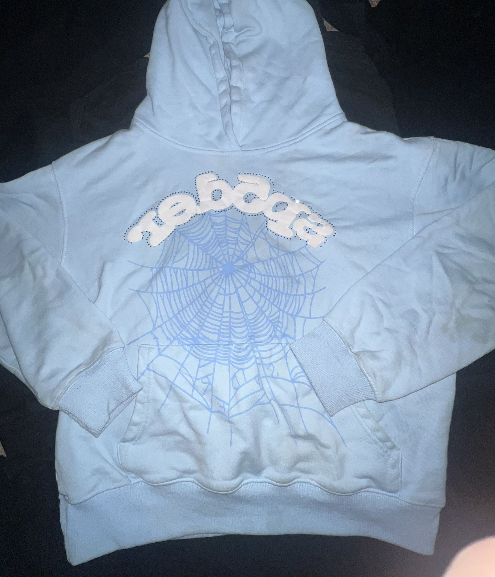 Sp5der Sky Blue Hoodie