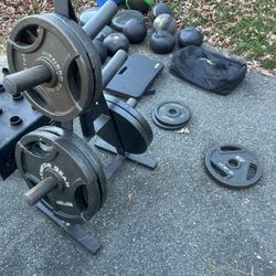 Olympic Weight Plates And Weight Tree