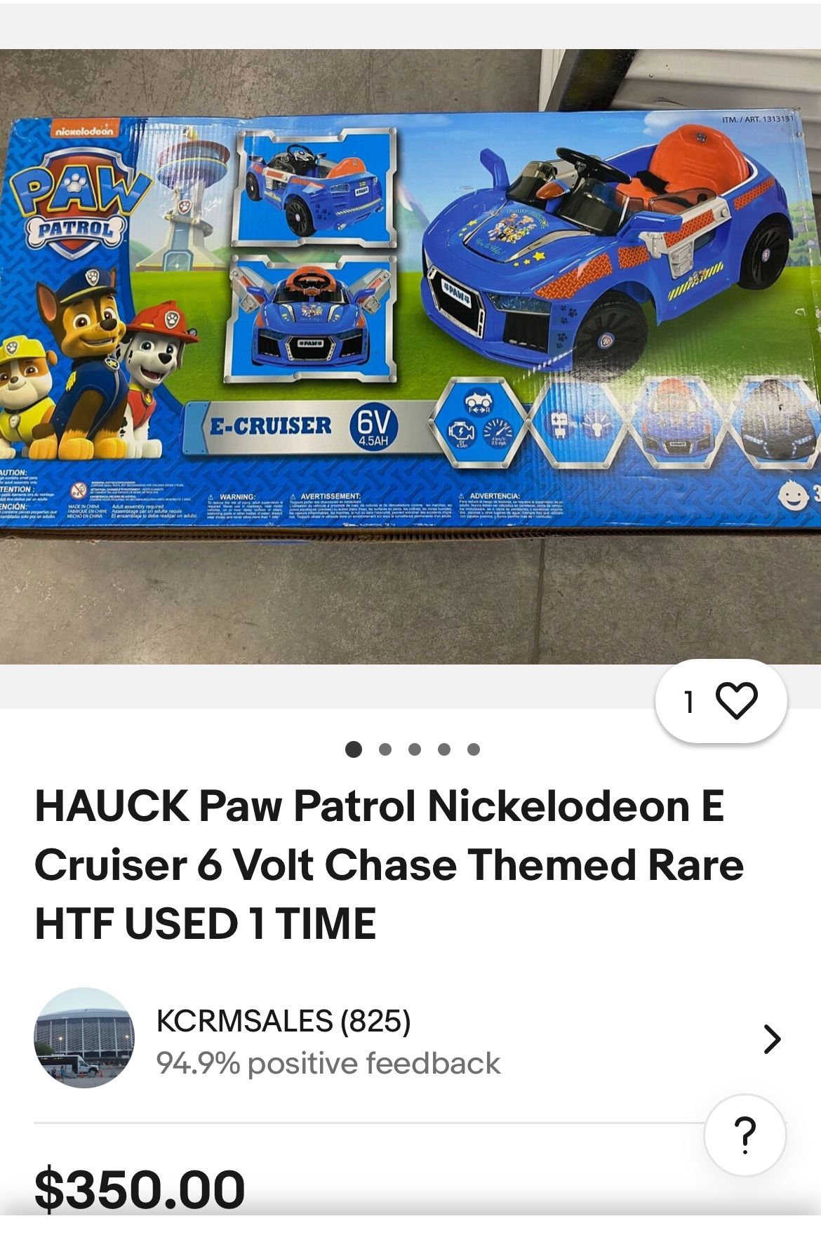 Paw Patrol Battery Operated Car