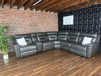 Delivery Available Leather reclining L shape sectional sofa retails 1800