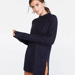 Ann Taylor Shimmer Mock Neck Tunic Sweater   Thumbnail