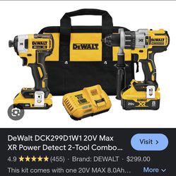 DEWALT XR POWER DETECT 2-Tool 20-Volt Max Brushless Power Tool Combo Kit with Soft Case 