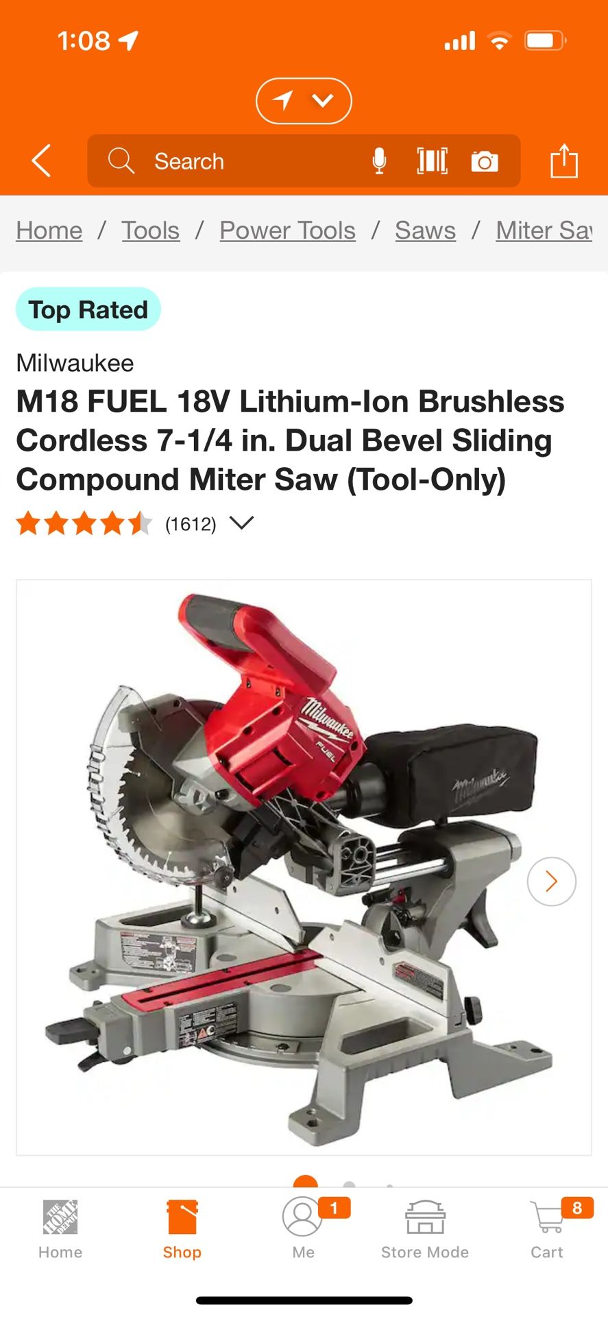 Milwaukee 7 1/4 Inch Miter Saw