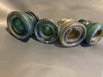 Antique Glass Insulator Caps 