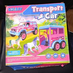 NIB /Golray/Horse Trailer/ Toys for Girls 3-5 with Light and Sound Truck 