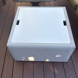 Pottery Barn Upholstered Storage Ottoman