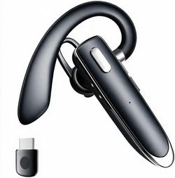 Bluetooth Headset with USB Dongle,Wireless Headset with Mic for Work Bluetooth 6.1,24H Talk Time&10H Playtime via USB,Dual connect & Mute Bluetooth Ea