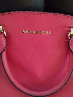 Michael Kors Emmy Dome Satchel Large & Jet Set Trifold Wallet Electric Pink  for Sale in Sun City, AZ - OfferUp