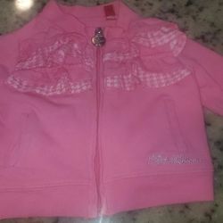 Baby/0-3m Apple Bottoms zip pink jacket