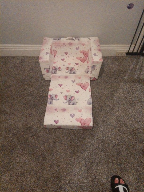 Chair Sherpa Kids Couch, 2-in-1 Toddler Soft Kids Sofa Toddler Lounger Chair for Bedroom