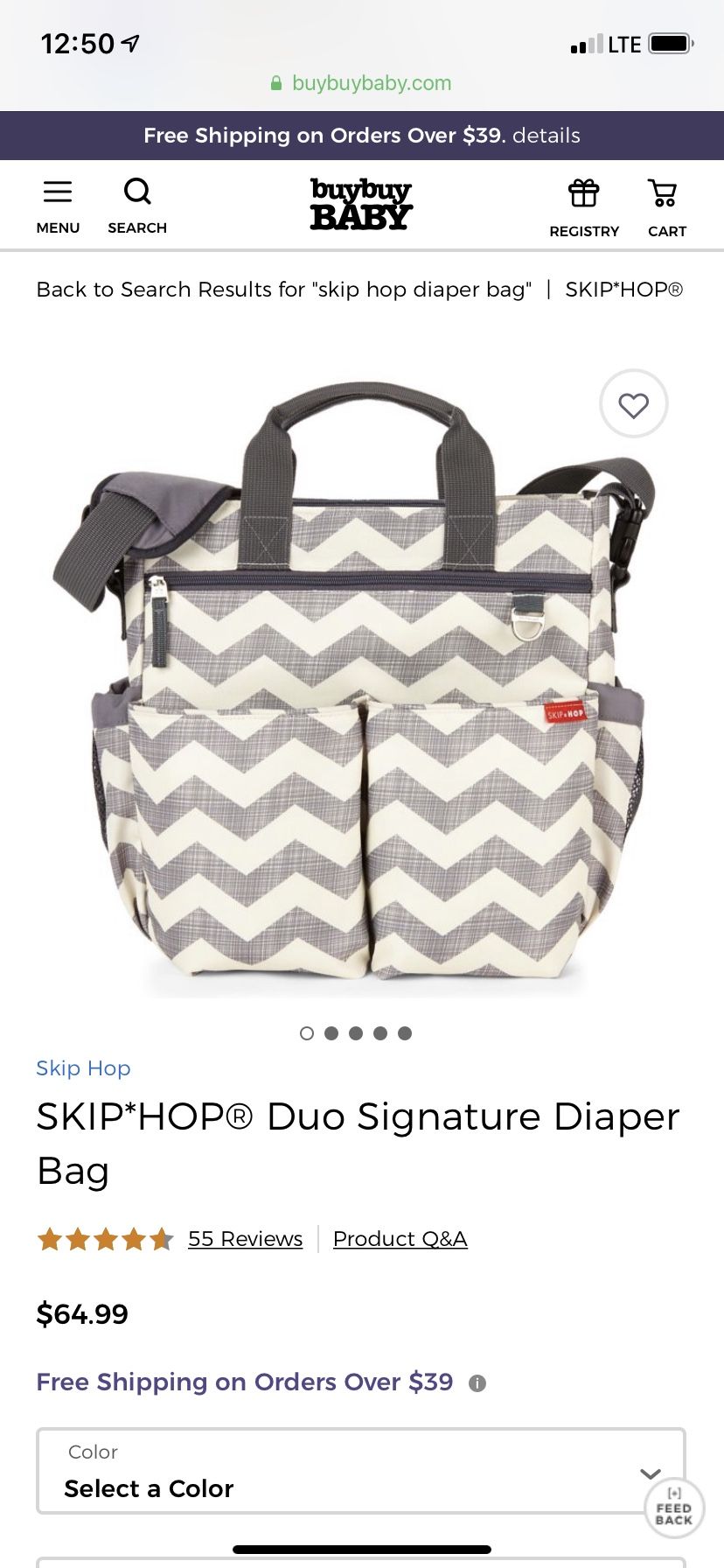 Skip hop diaper bag
