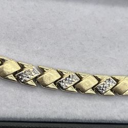 14k Two Tone Bracelet 
