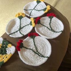 Hand Knit Coasters 