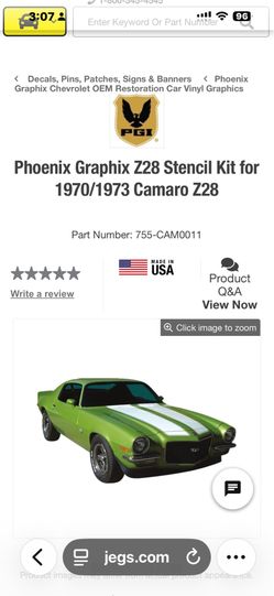 Camaro  Z28 stencil