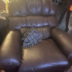 Brown Leather Lazy Boy Recliner