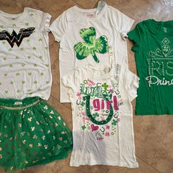Girls St. Patrick’s Day Shirts and pants, Plain Shirts