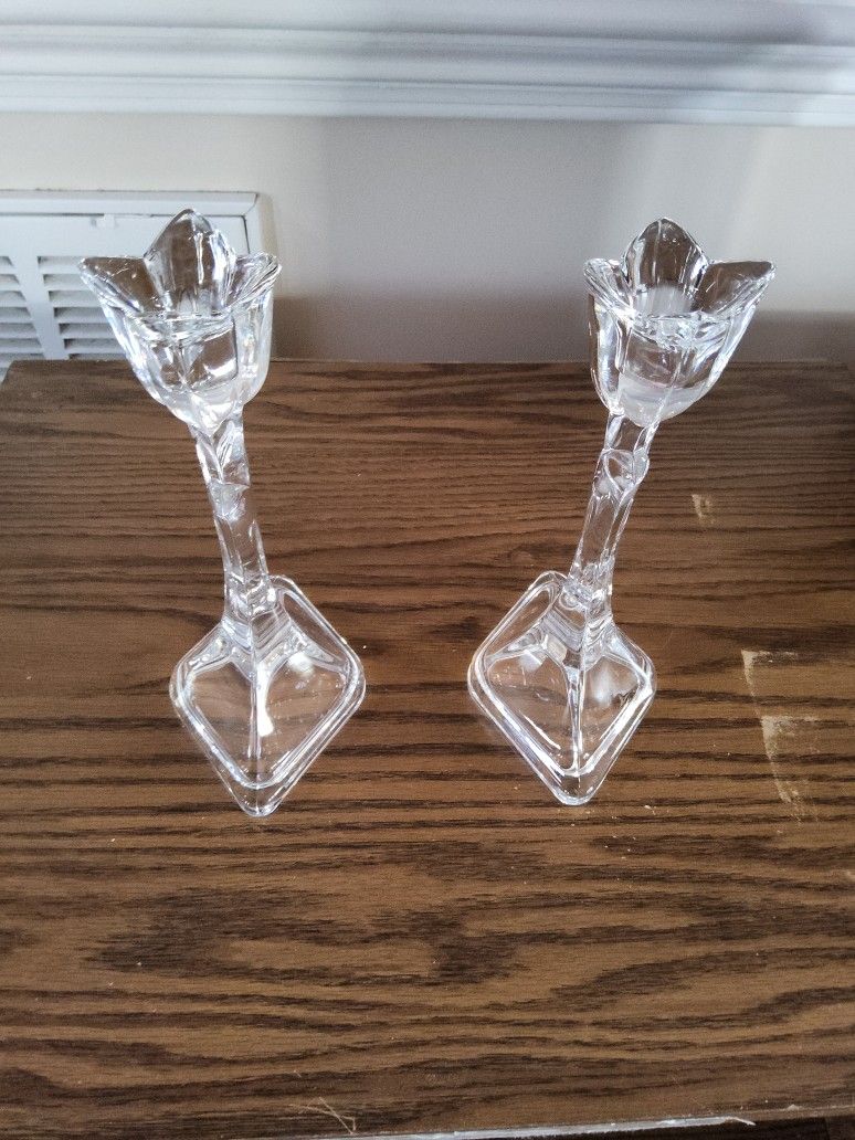 Crystal Candle Holder Set